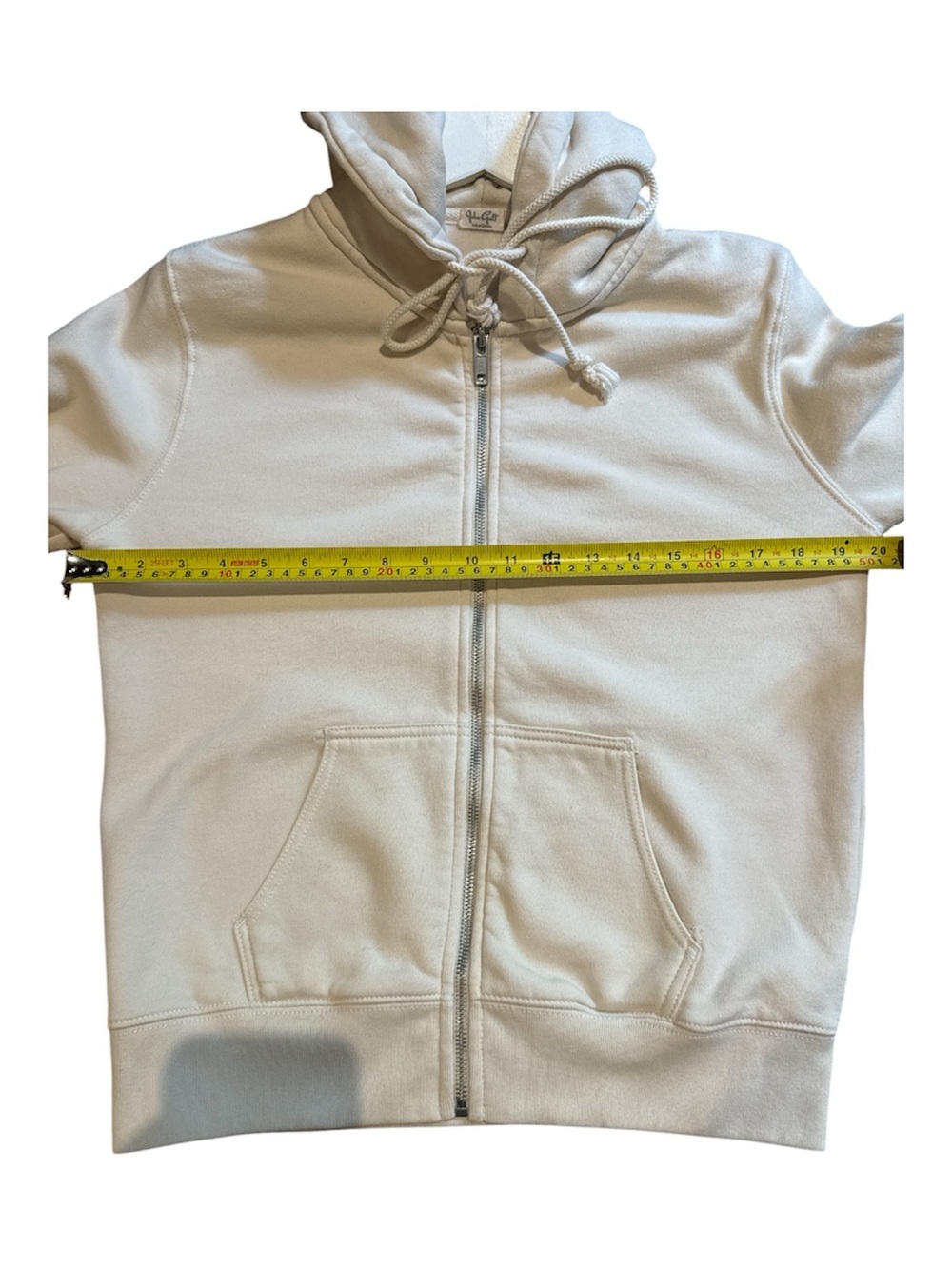 John Galt / PacSun Off White Christy Full Zip Oversized fit Hoodie one size - Picture 7 of 8